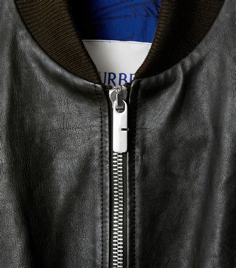 burberry leather bomber jacket